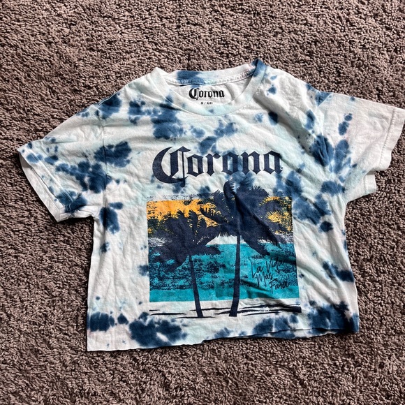 Corona Cropped Tie Dye tee - Picture 1 of 4